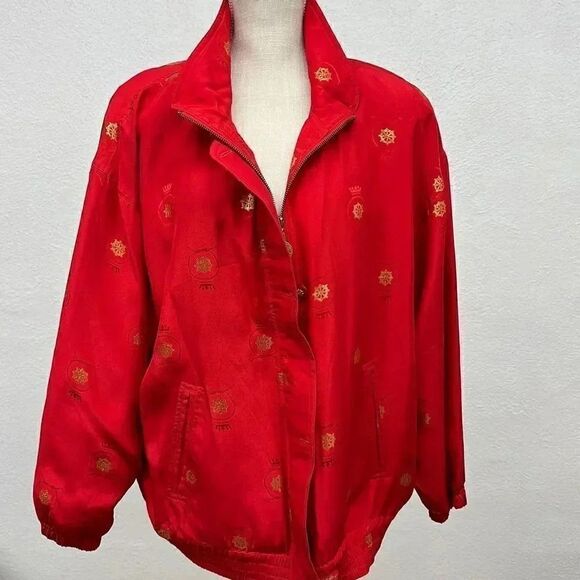 Mureli Silk Gold/ Red Nautical Jacket - Picture 1 of 12
